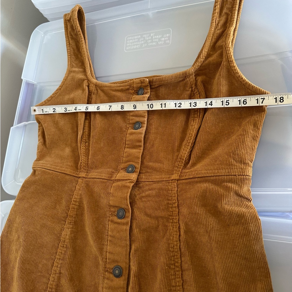 SO Button Down Corduroy Pinafore Dress Size Large Academia Cottagecore Retro - Picture 5 of 12
